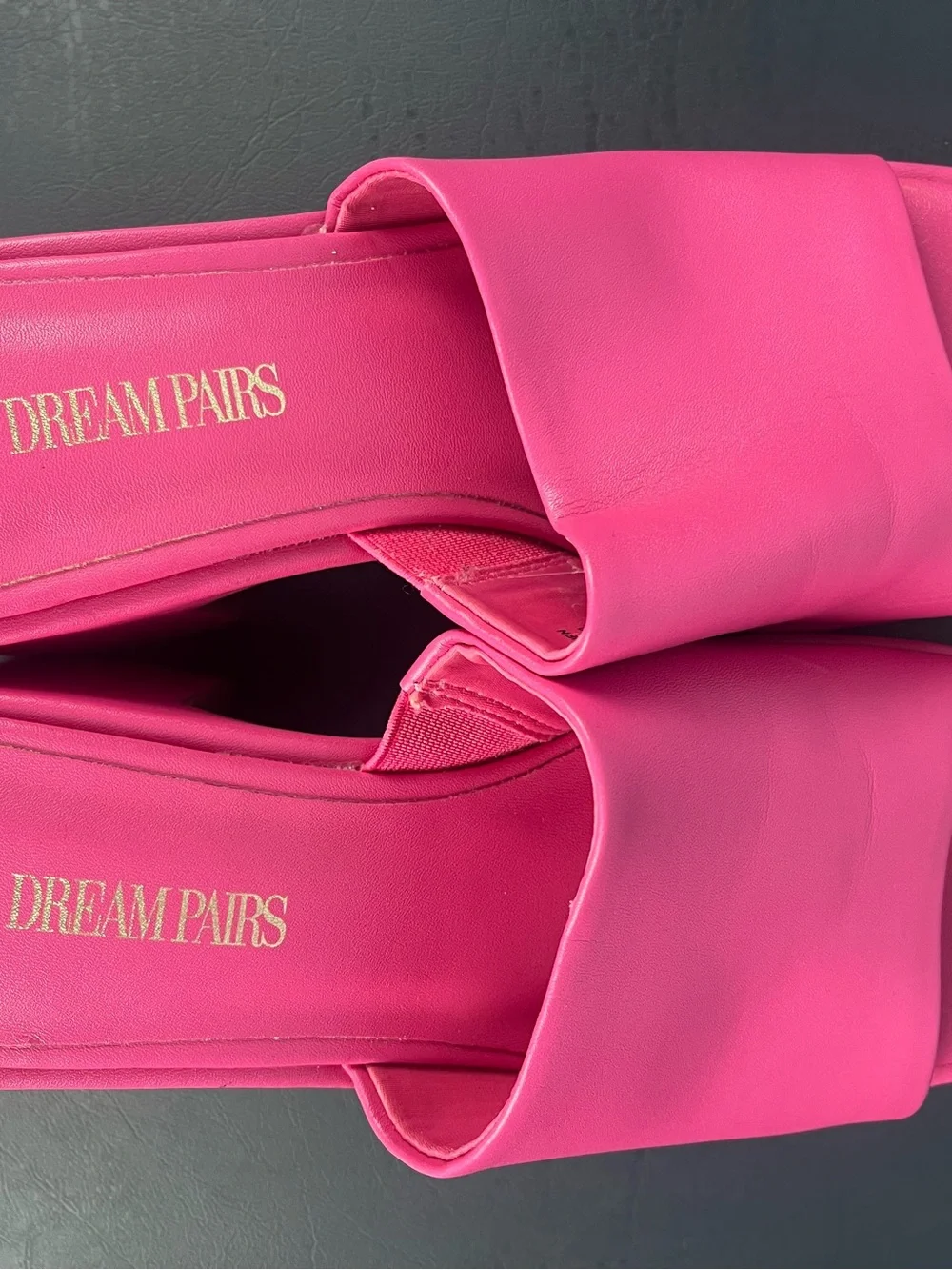 Dream Pairs hot pink platform slides